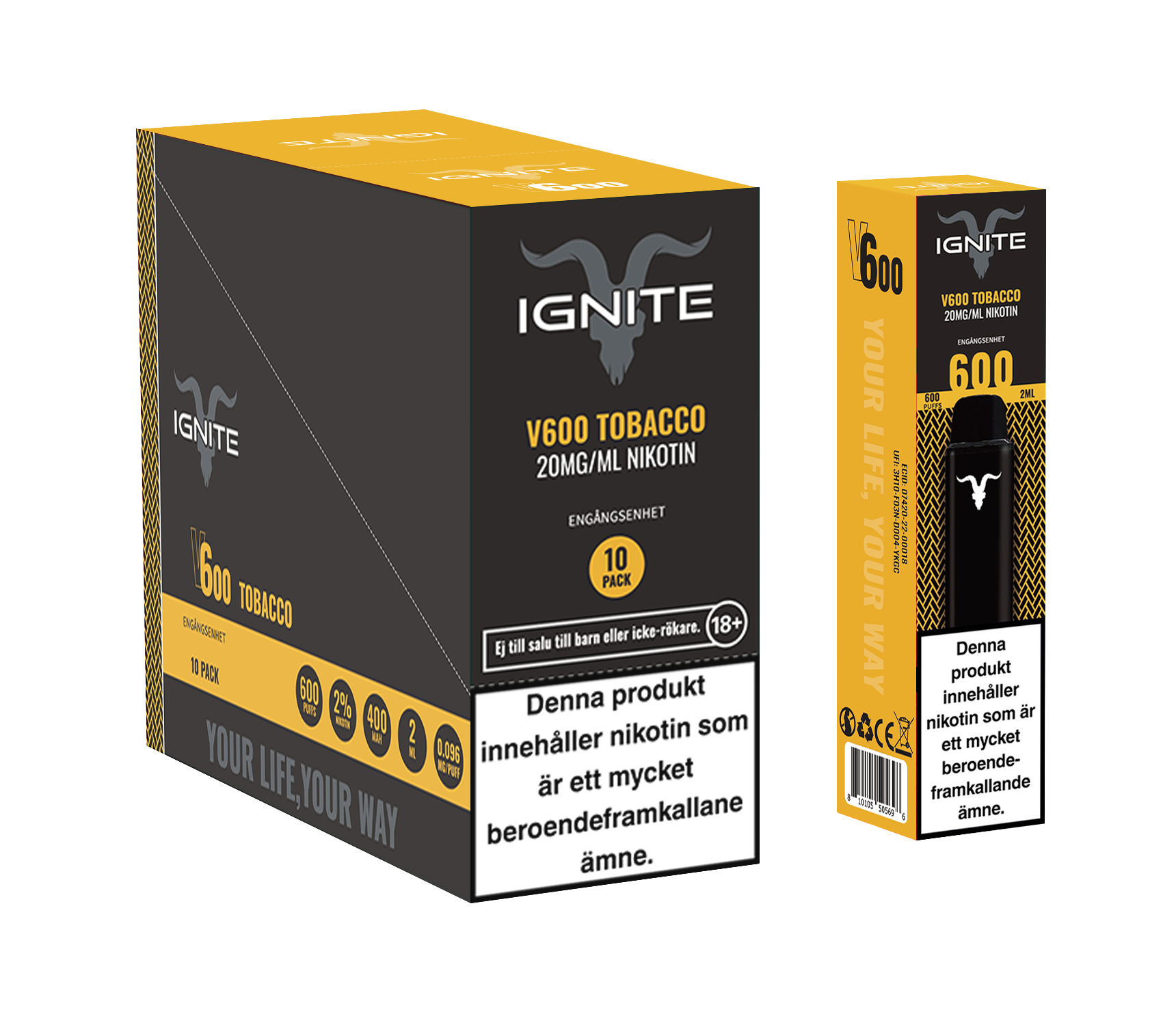 V600 Vape Pack €73,99 - EU Ignite Store